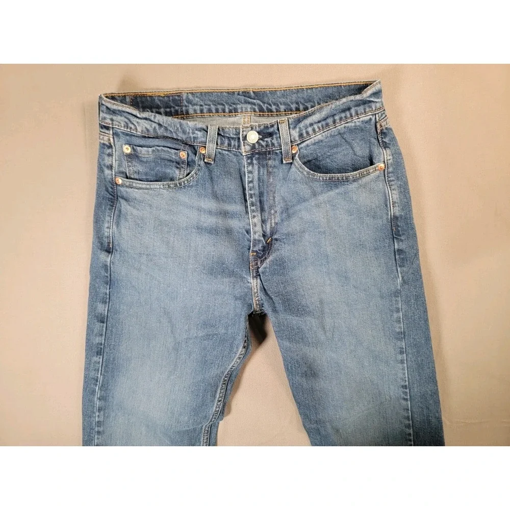 Levi's 505 Regular Fit Jeans Mens 32x32 Blue Straight Leg Stretch Denim Pants